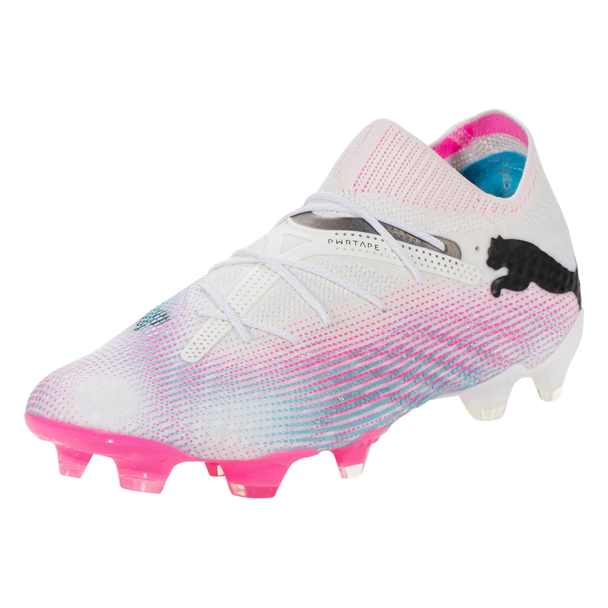 PUMA Future 7 Ultimate FG/AG Soccer Cleats (White/Black/Poison Pink ...