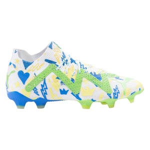 Puma Future Ultimate X Neymar Jr FG/AG Soccer Cleats (Puma White/Racing Blue/Parakeet Green)