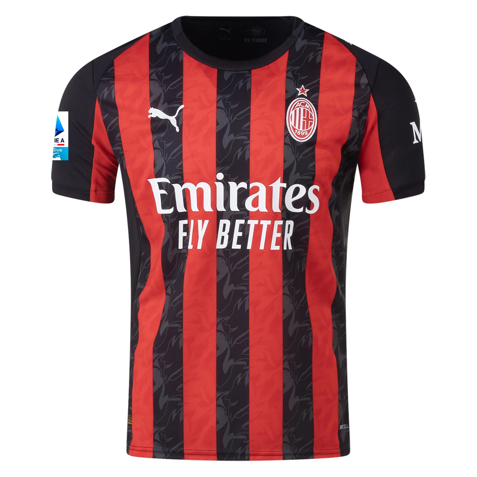 Puma AC Milan Home Jersey w/ Serie A Patch 25/26 (Red/Black)