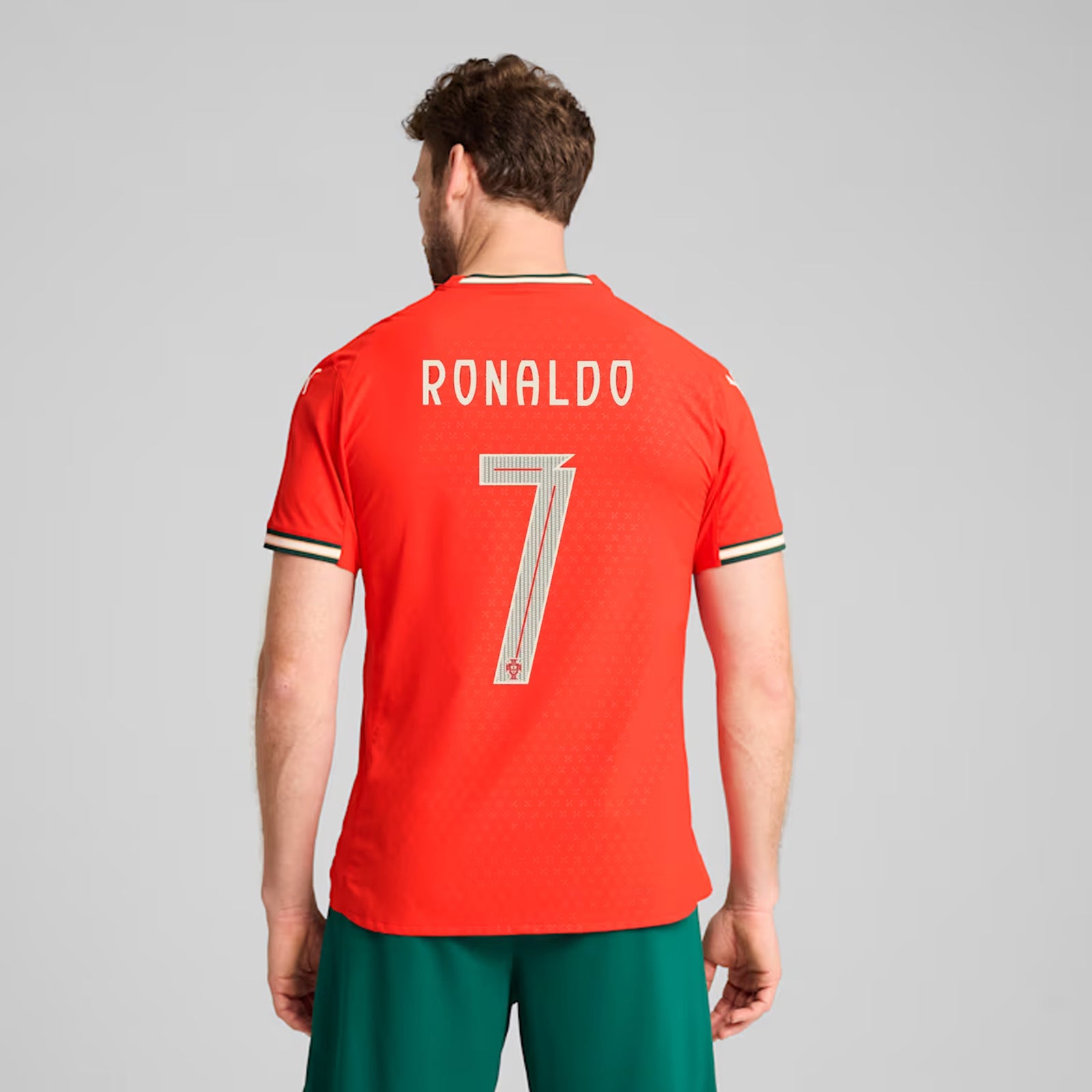 Puma Portugal Cristiano Ronaldo Authentic Home Jersey 25/26 (Sport Red/Sugared Almond)