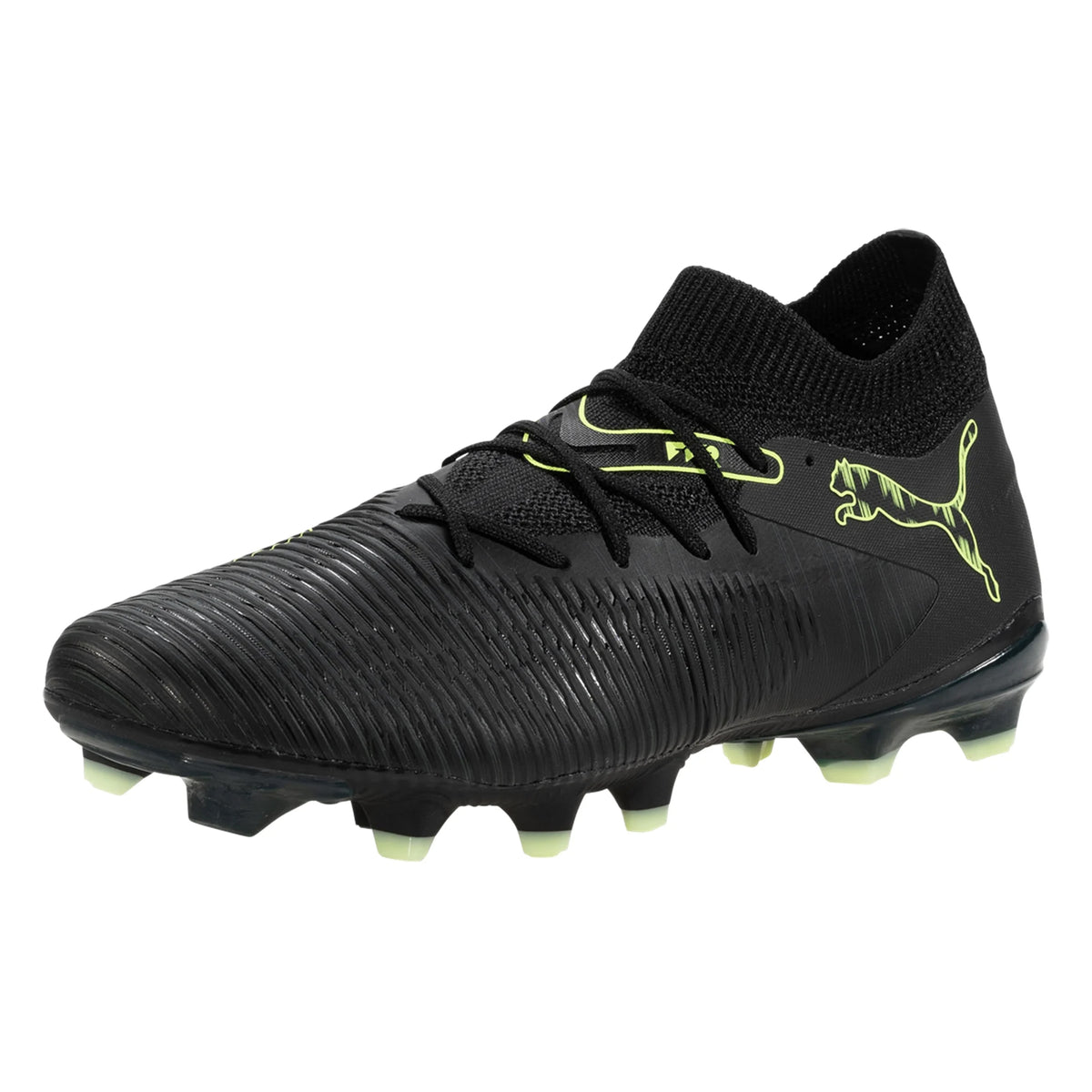 Puma Future 8 Match FG/AG Soccer Cleats (Black/Fizzy Light/Green)