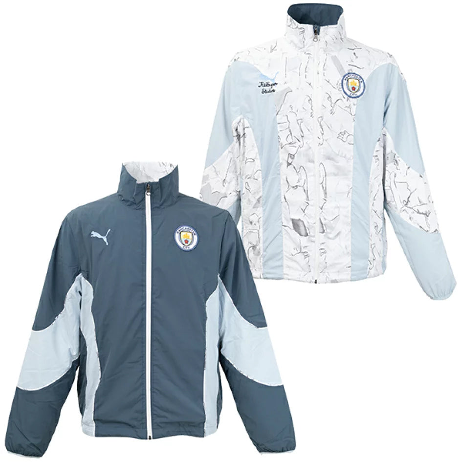 Puma Manchester City 25/26 Kid Super Reversible Jacket (Grey Skies/Team Light Blue)