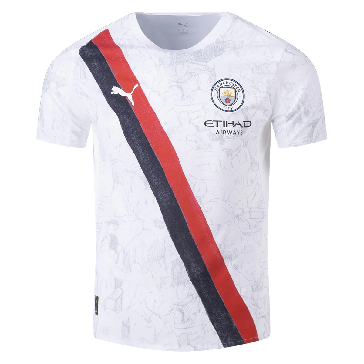 Puma Manchester City Authentic Kid Super Jersey 25/26 (Puma White/Puma Black)
