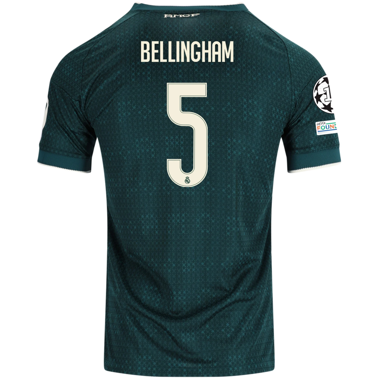 adidas Men's Real Madrid Jude Bellingham Match Authentic Away Jersey w/ Champions League Patches 26/27 (Green)