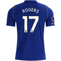 Nike Mens Chelsea FC Morgan Rogers Home Jersey w/ EPL + No Room For Racism + Club World Cup Champion Patches 26/27 (Bright Royal/Gold)