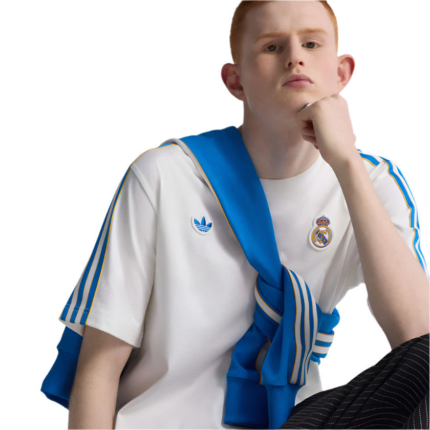 adidas Real Madrid Terrace Icon T-Shirt (White/Blue)