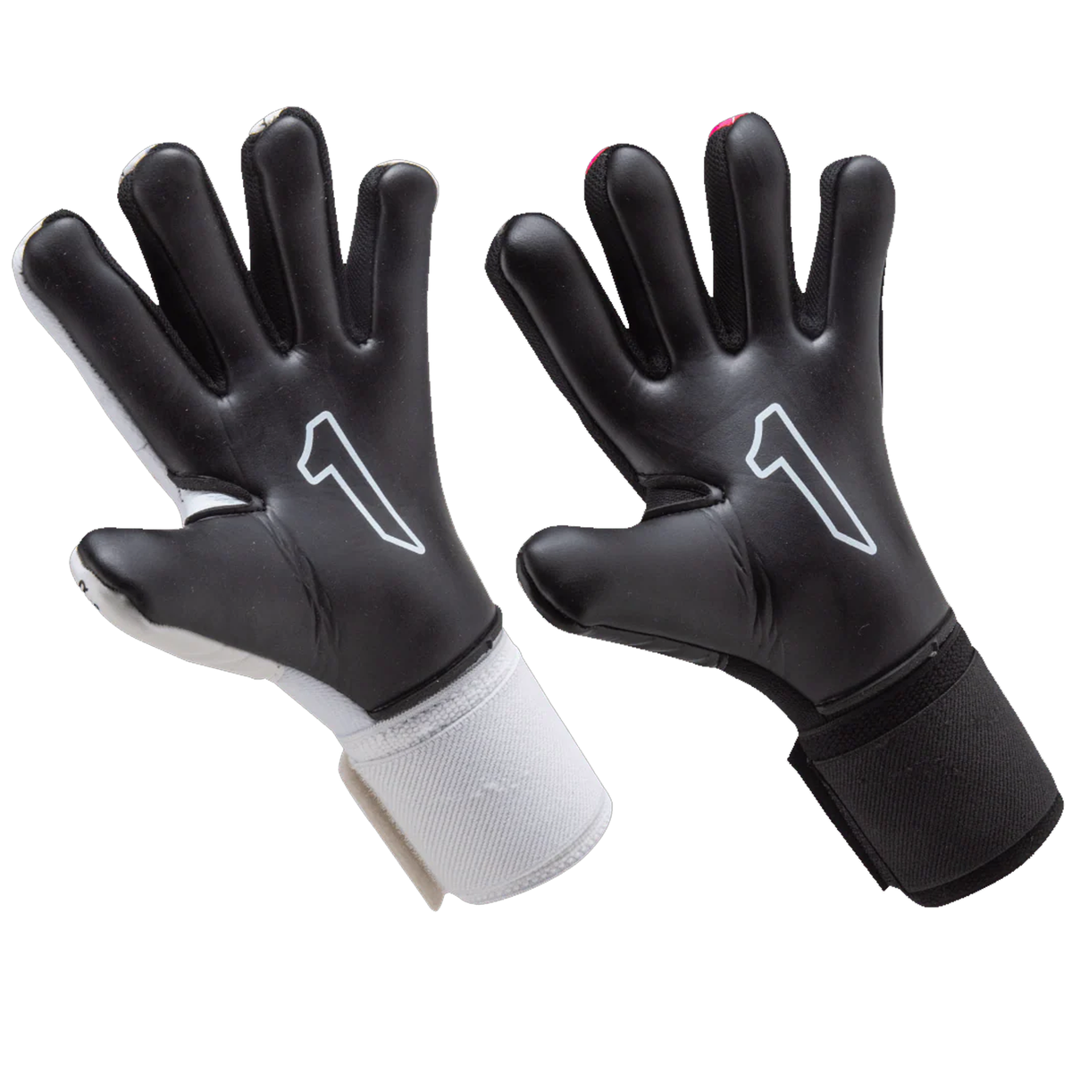 Rinat Asimetrik Training Spine Finger Protection Goalkeeper Gloves (White/Blue)