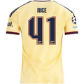 adidas Men's Arsenal FC Declan Rice Third Jersey w/ Champions League Patches 26/27 (Yellow)