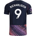 Nike Mens Tottenham Hotspur Richarlison Away Jersey w/ EPL + No Room For Racism Patches 26/27 (Obsidan/White)