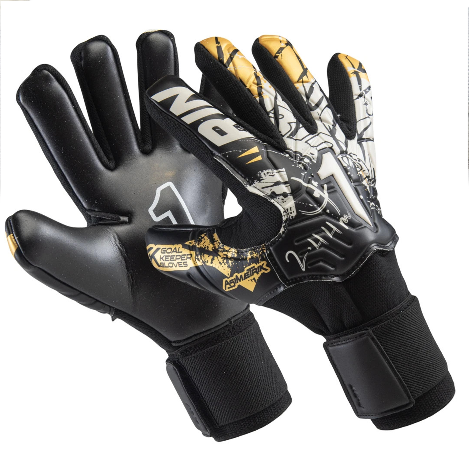 Rinat Asimetrik Training Spine GK Glove (Black/Gold)