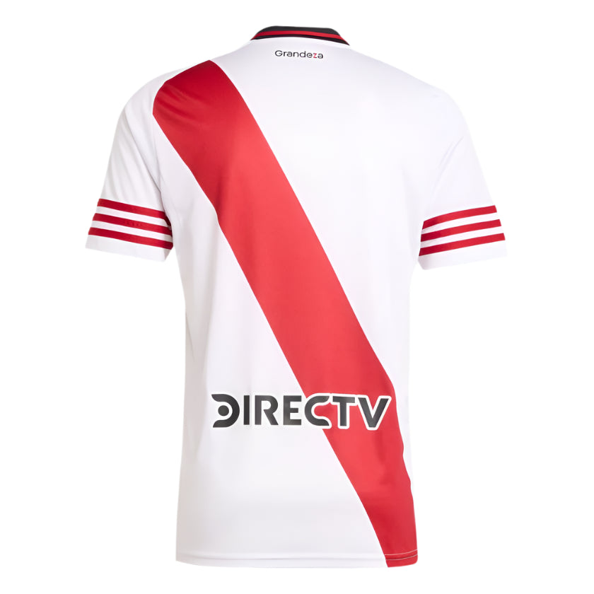 White sports jersey with red diagonal stripe and Direct TV logo on a white background
