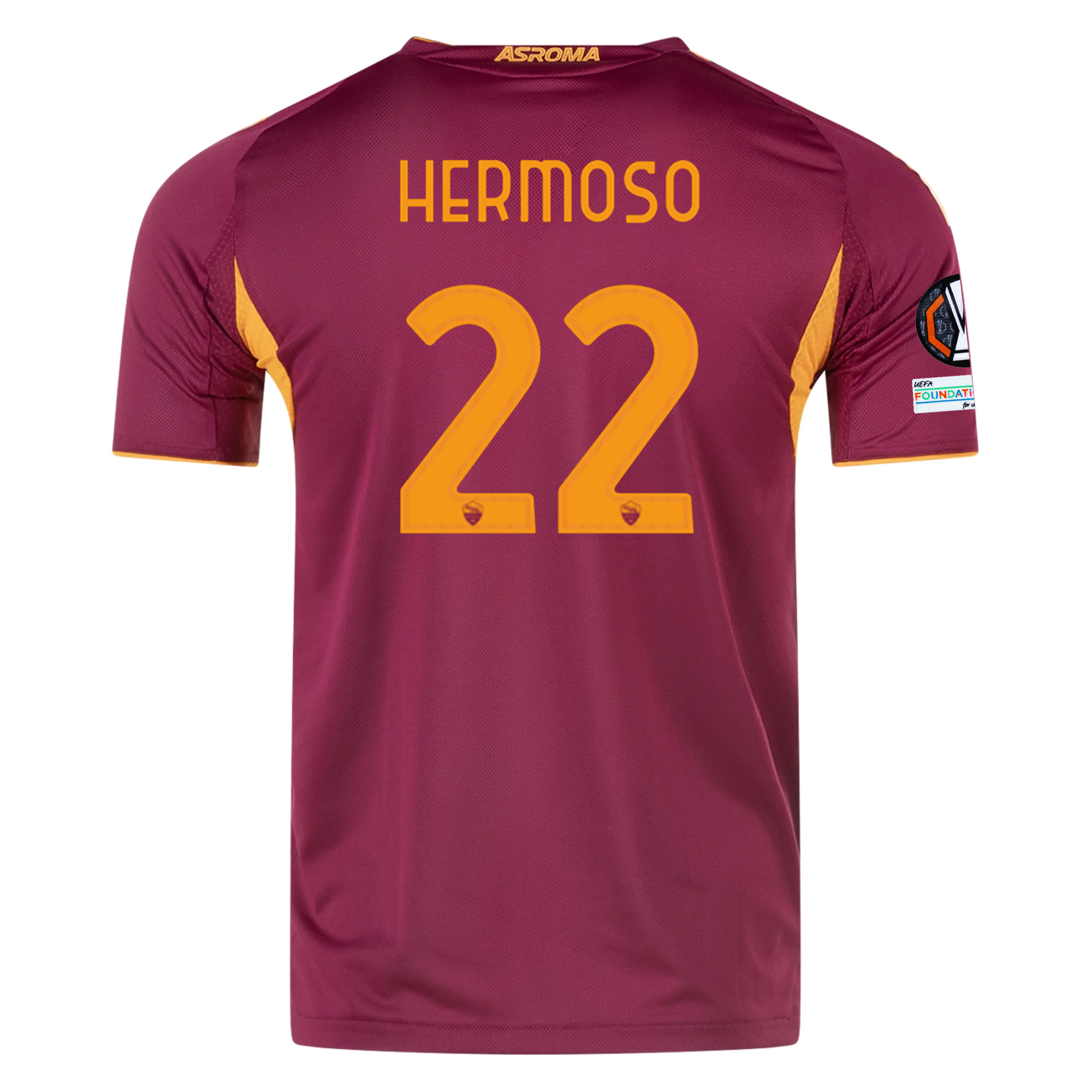 adidas Roma Authentic Mario Hermoso Home Jersey w/ Europa League Patches 25/26 (Burgundy)