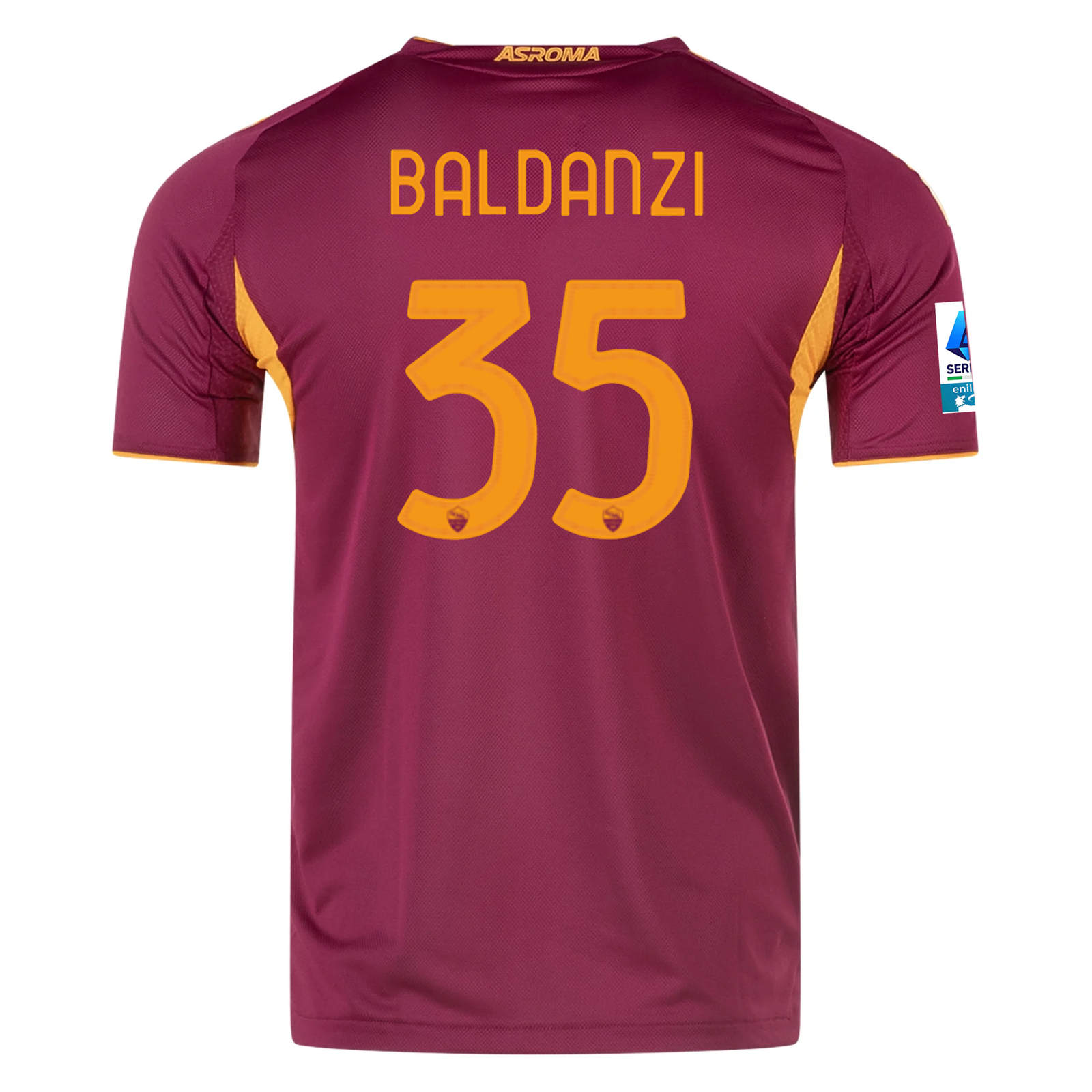 adidas Roma Authentic Tommaso Baldanzi Home Jersey w/ Serie A Patch 25/26 (Burgundy)