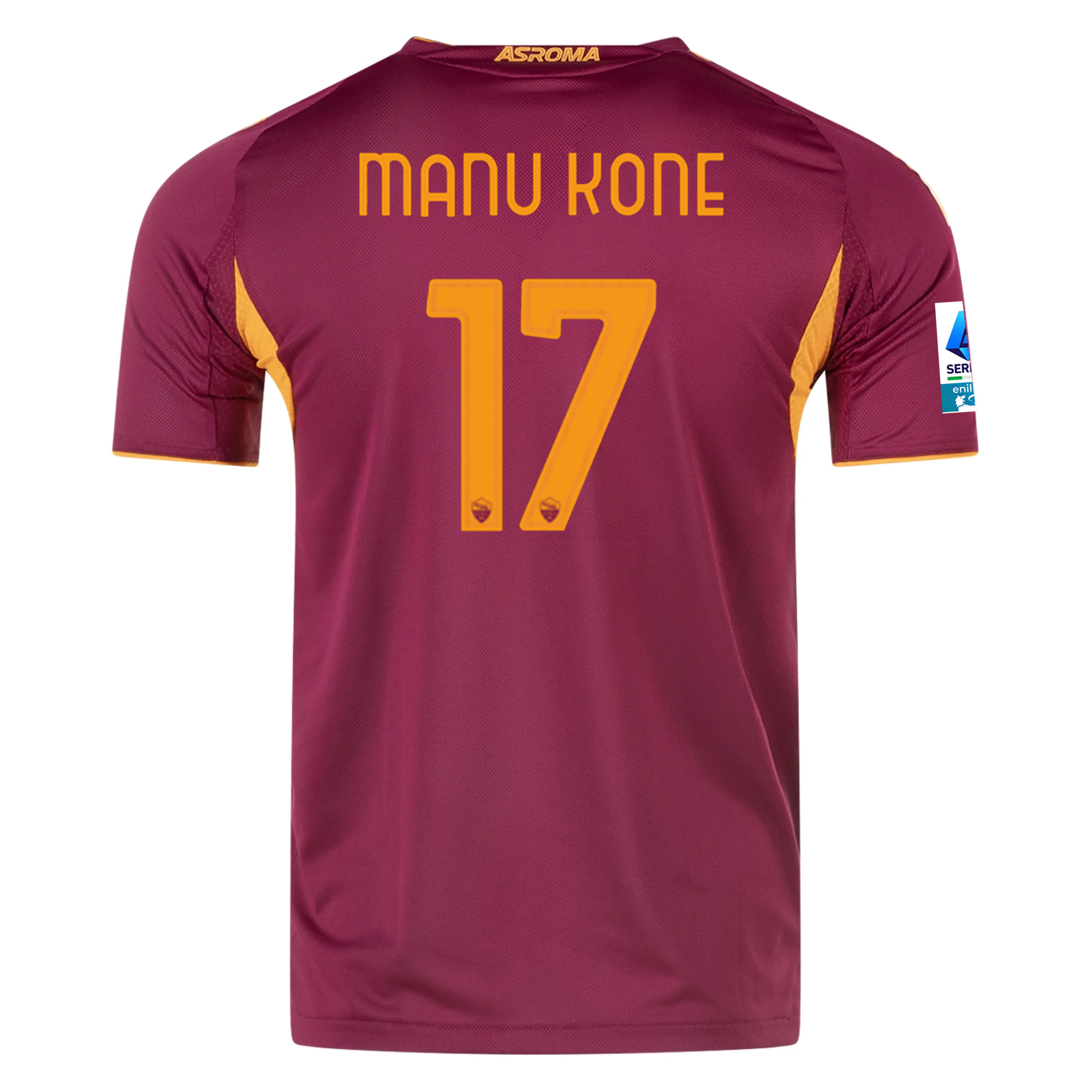 adidas Roma Authentic Manu Kone Home Jersey w/ Serie A Patch 25/26 (Burgundy)