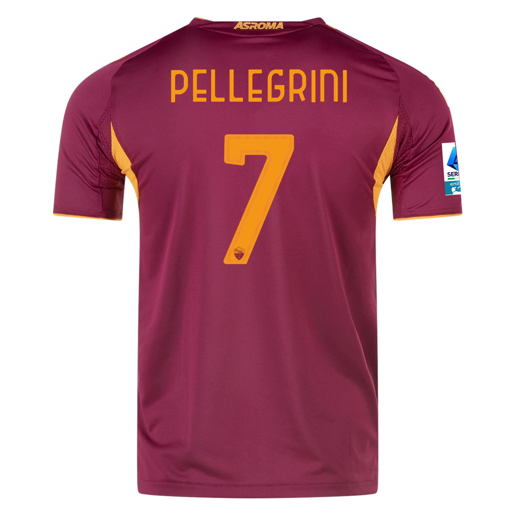 adidas Roma Authentic Lorenzo Pellegrini Home Jersey w/ Serie A Patch 25/26 (Burgundy)