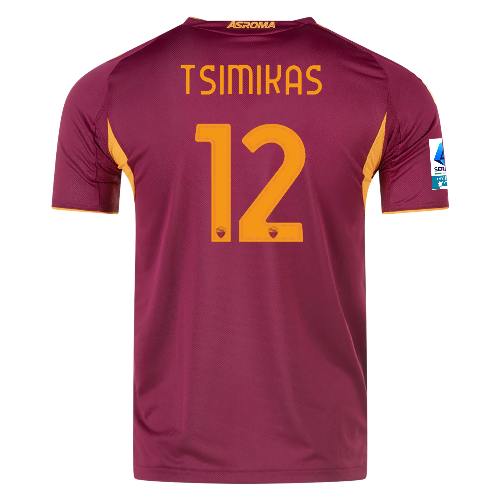 adidas Roma Authentic Konstantinos Tsimikas Home Jersey w/ Serie A Patch 25/26 (Burgundy)