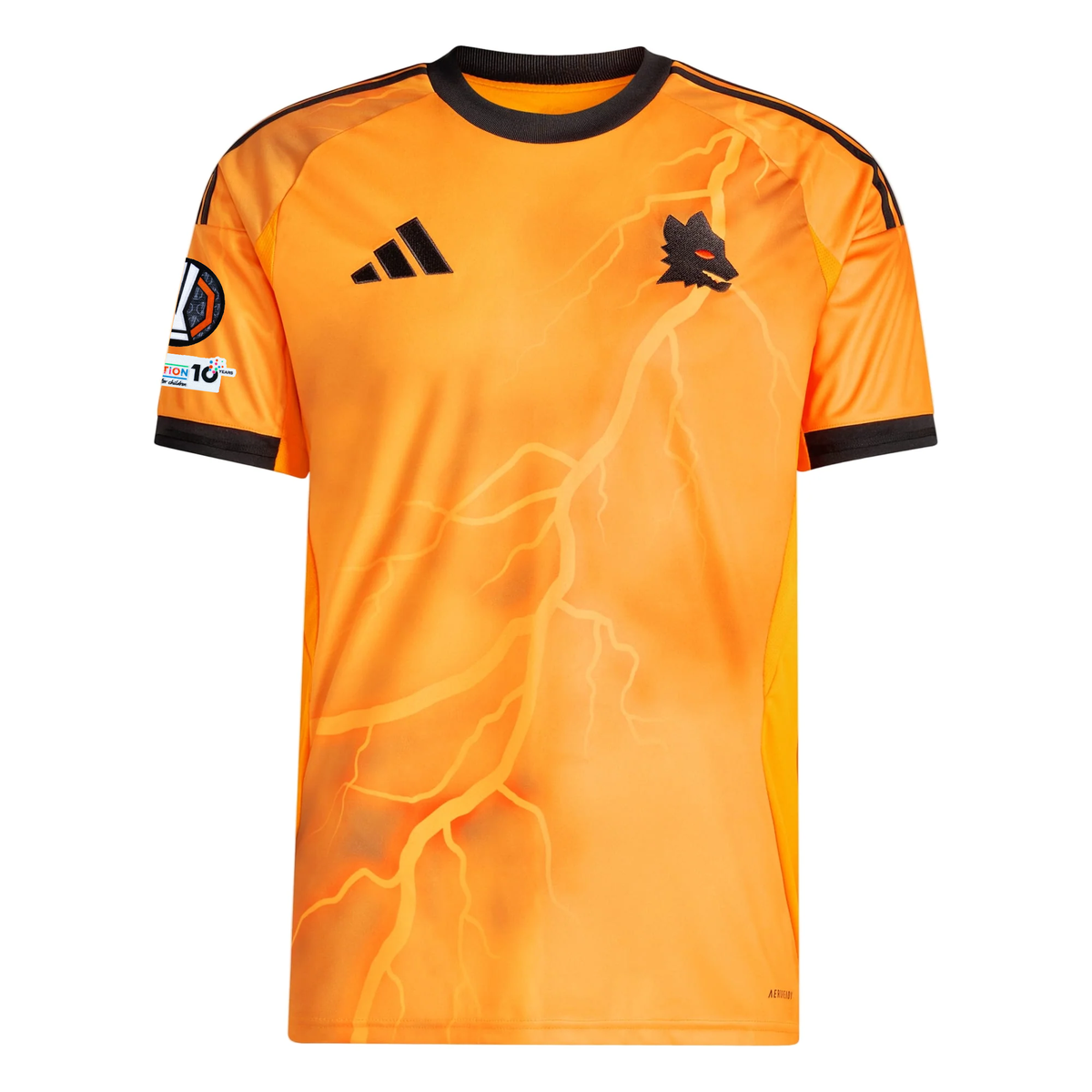 adidas Roma Angeliño Away Jersey w/ Europa League Patches 25/26 (Orange/Black)