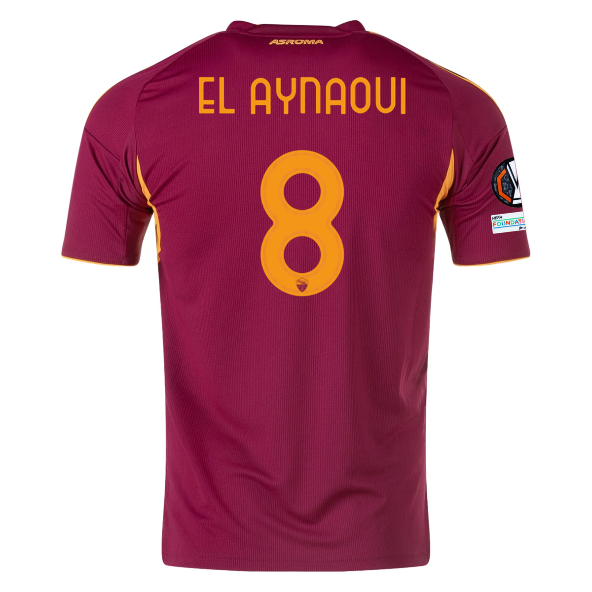 adidas Men&#39;s Roma Neil El Aynaoui Home Jersey w/ Europa League Patches 25/26 (Burgundy)