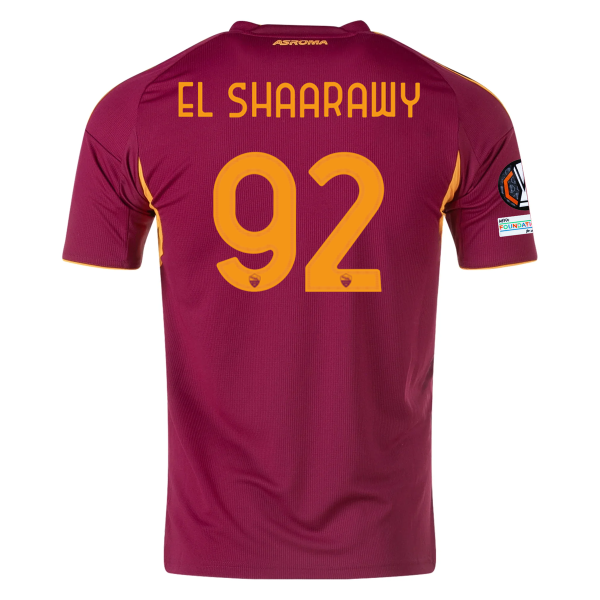 adidas Men&#39;s Roma Stephan El Shaarawy Home Jersey w/ Europa League Patches 25/26 (Burgundy)