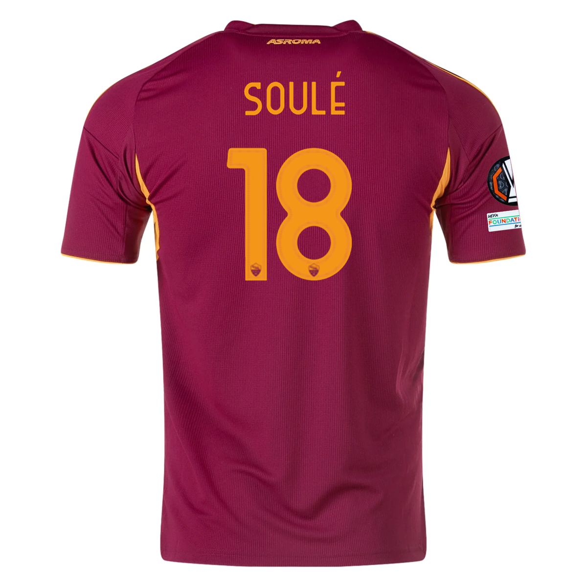 adidas Men&#39;s Roma Matías Soulé Home Jersey w/ Europa League Patches 25/26 (Burgundy)