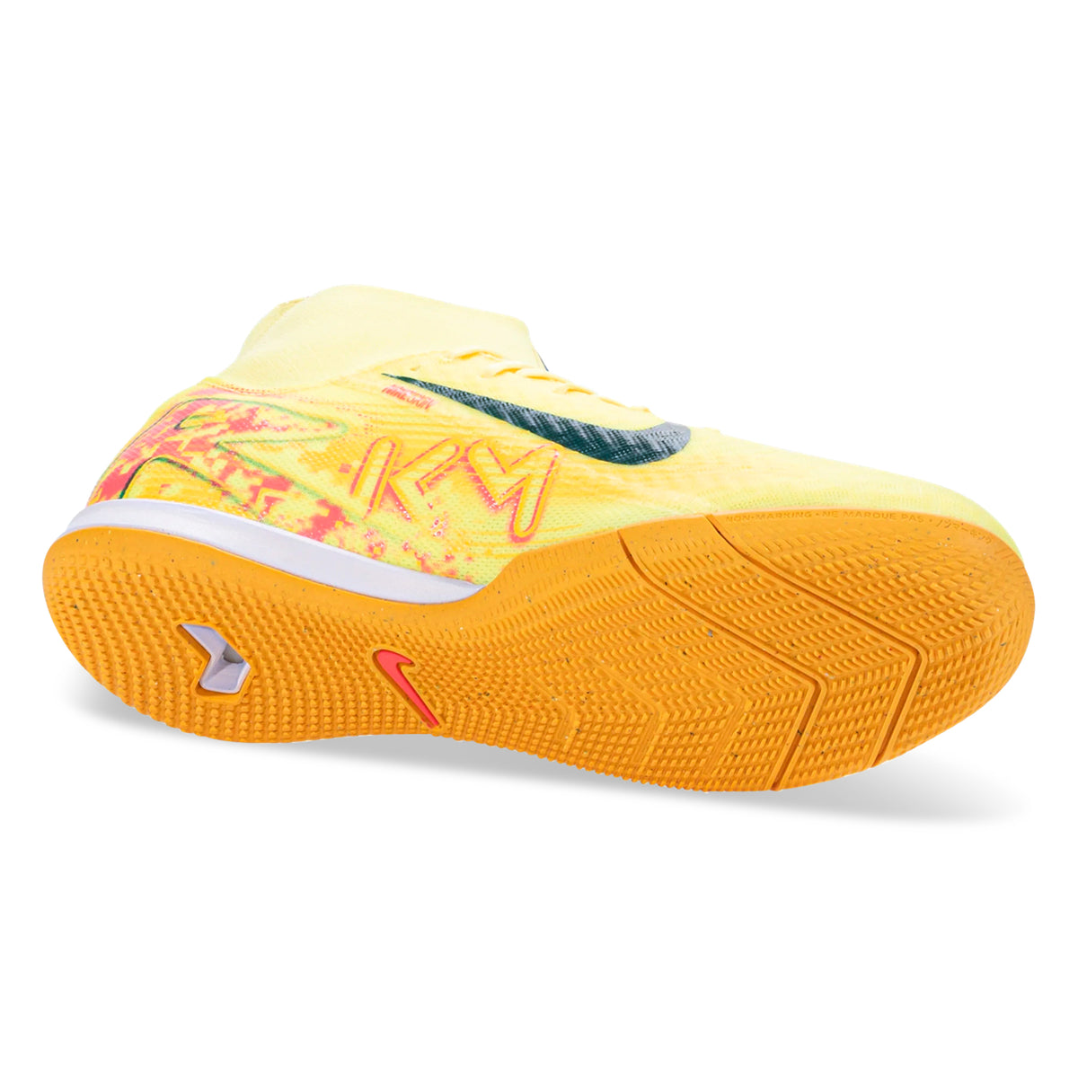 Nike Zoom Superfly 10 Academy KM Indoor Soccer Shoes (Light Laser Orange/Armory Navy)