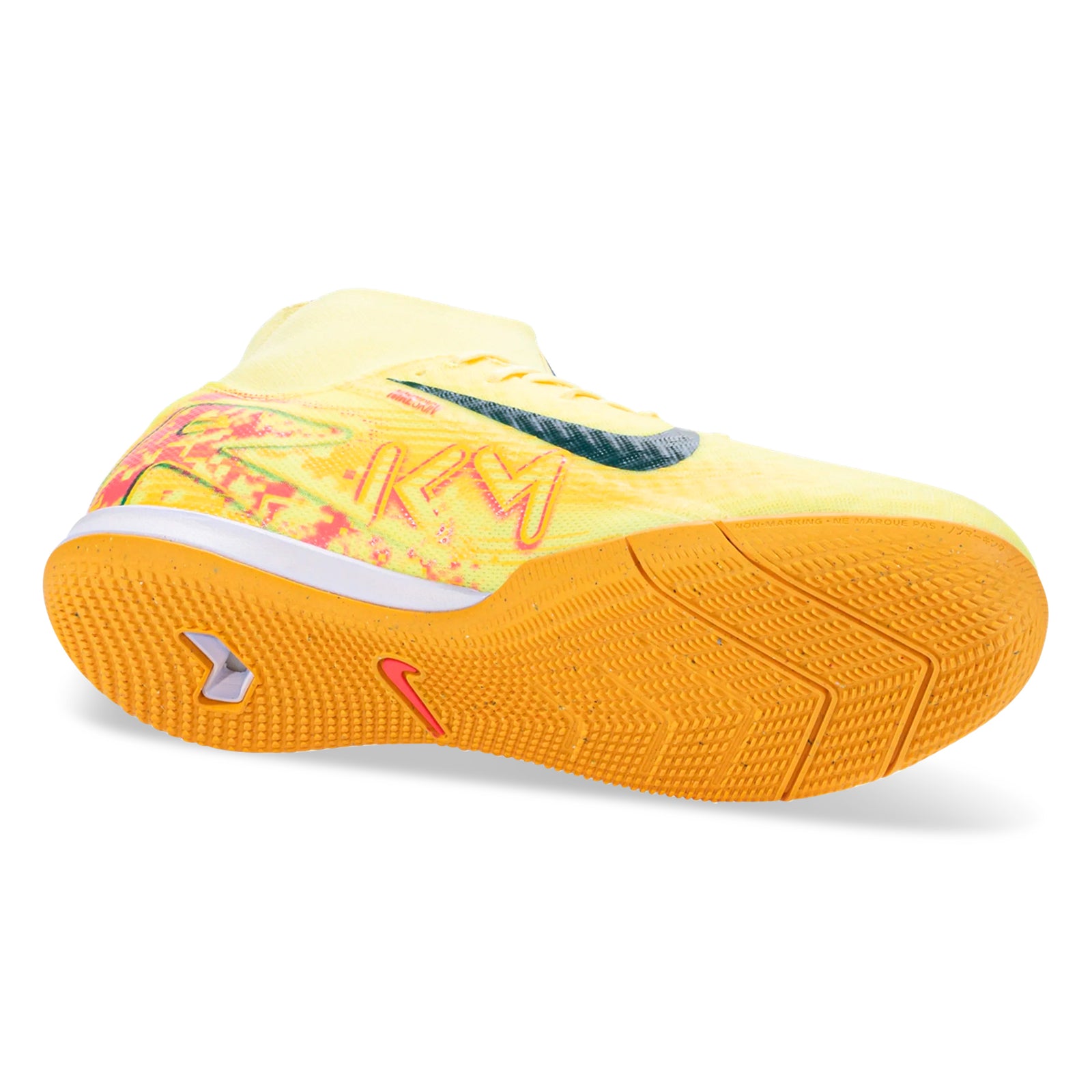 Nike Zoom Superfly 10 Academy KM Indoor Soccer Shoes (Light Laser Orange/Armory Navy)