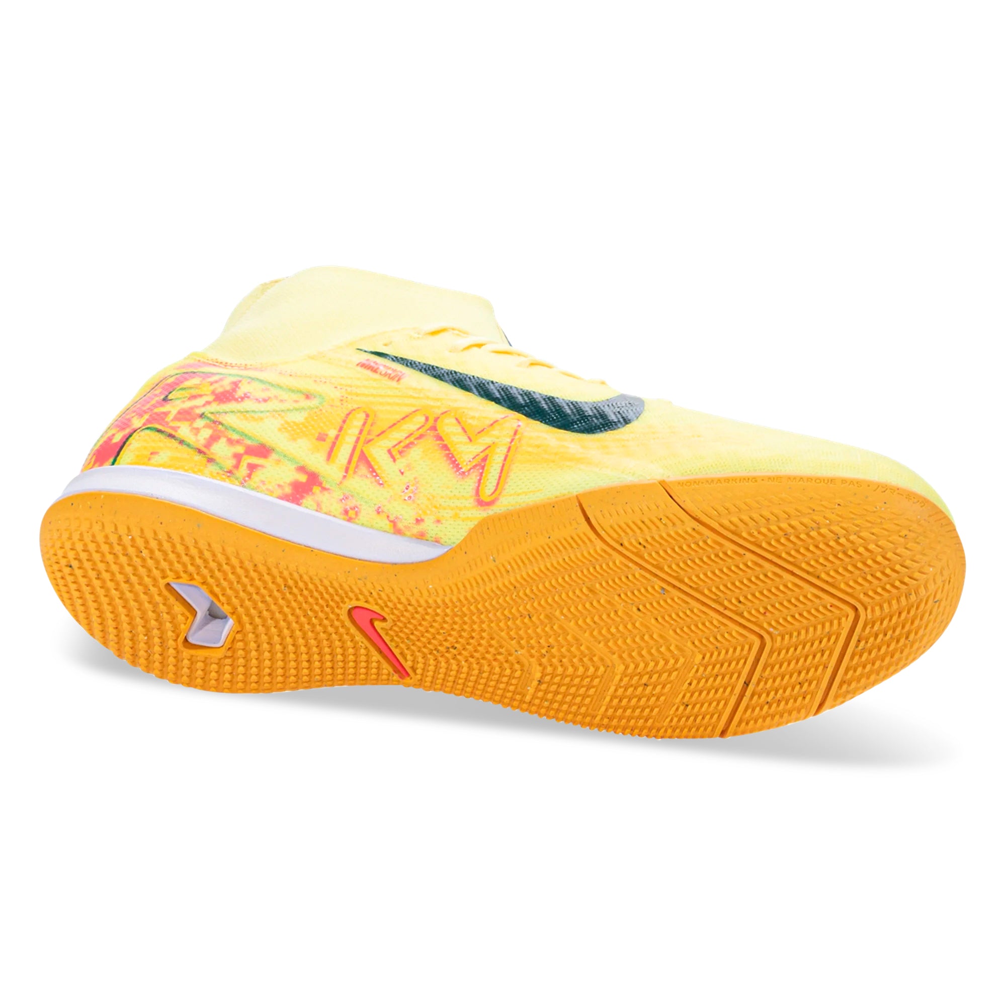 Nike Zoom Superfly 10 Academy KM Indoor Soccer Shoes (Light Laser Orange/Armory Navy)