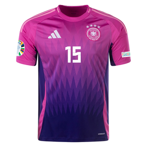 adidas Germany Niklas Süle Away Jersey w/ Euro 2024 Patches 24/25 (Semi Lucid Fuchsia/Purple)