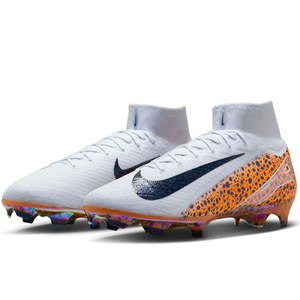 Nike Zoom Superfly 10 Elite FG Soccer Cleats (White/Multi Color)