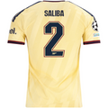 adidas Men's Arsenal FC William Saliba Third Jersey w/ Champions League Patches 26/27 (Yellow)