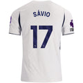 Nike Mens Tottenham Hotspur Sávio Home Jersey w/ EPL + No Room For Racism 26/27 (White)