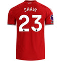 adidas Manchester United Authentic Luke Shaw Home Jersey w/ EPL + No Room For Racism Patches 26/27 (Red)