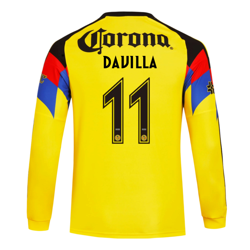 adidas Davila Club América 25/26 Long Sleeve Home Jersey (Yellow)
