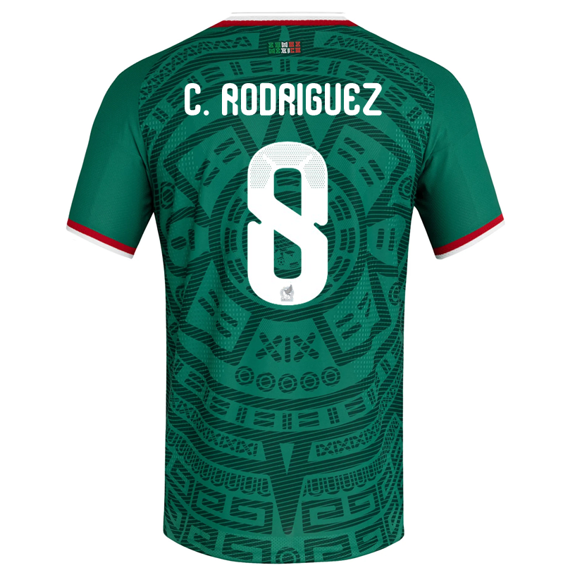 adidas Men's C. Rodriguez Mexico Authentic Home 2026 World Cup Jersey (Bold Green)