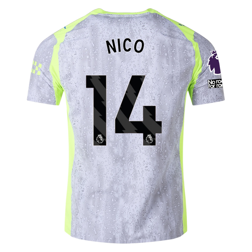 Puma Manchester City Authentic Nico Third Jersey w/ EPL + No Room For Racism 25/26 (Cool Weather/Pro Green)