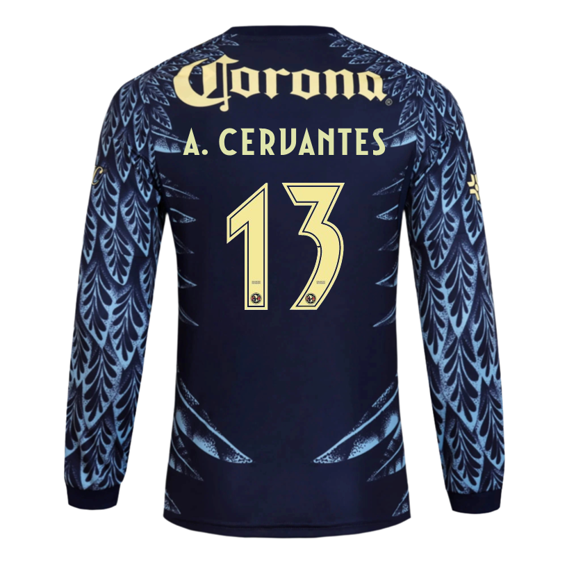 adidas A. Cervantes Club América 25/26 Away Long Sleeve Jersey (Blue)