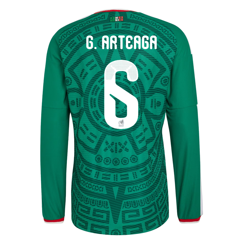 adidas Men's G. Arteaga Mexico Long-Sleeve Authentic Home Jersey 2026 (Bold Green)