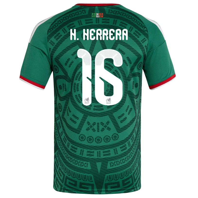 adidas Men's H. Herrera Mexico Home 2026 World Cup Jersey (Bold Green)