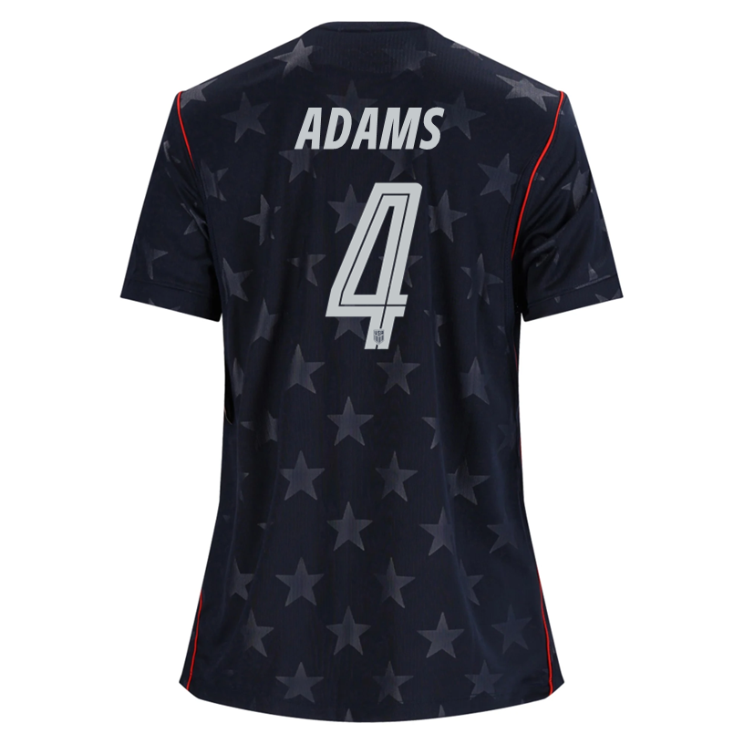Nike Women’s Adams United States Away Stadium Jersey 2026 (Dark Obsidian/Pure Platinum)