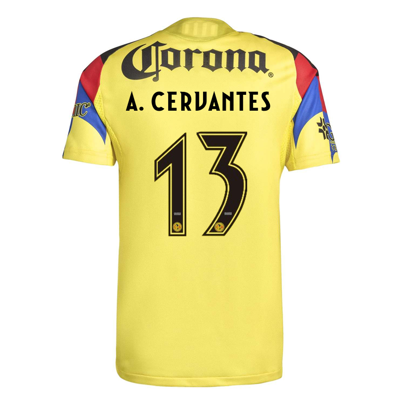 adidas A. Cervantes Men's Club America 25/26 Authentic Home Jersey (Yellow)