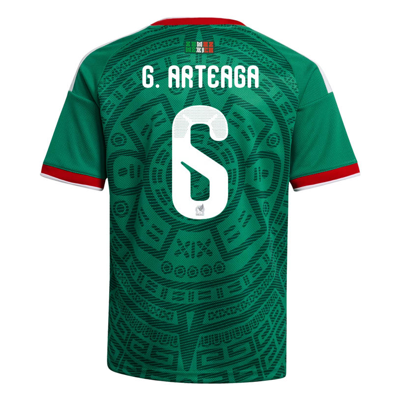 adidas Youth G. Arteaga Mexico 2026 Home World Cup Jersey (Bold Green)