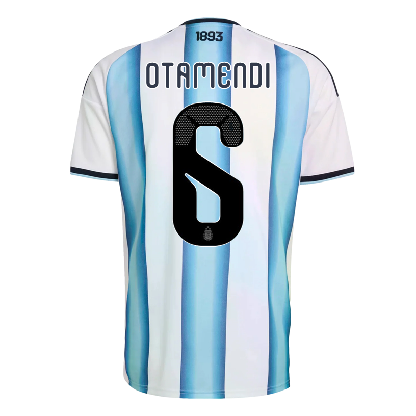 adidas Men's Otamendi Argentina 2026 Home World Cup Jersey (White/Icey Light Blue)
