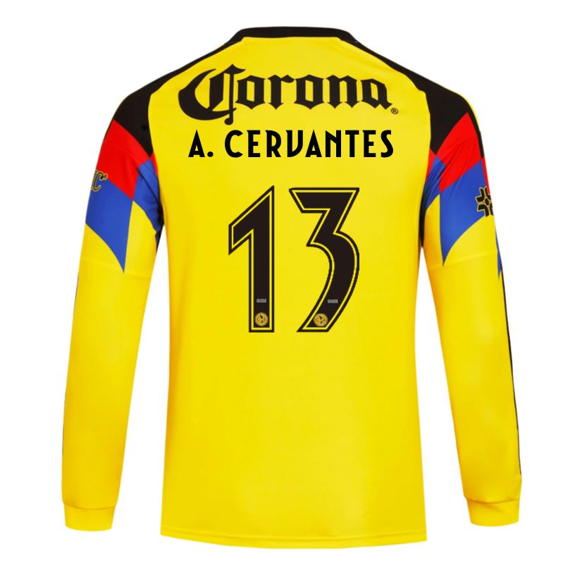 adidas A. Cervantes Club América 25/26 Long Sleeve Home Jersey (Yellow)