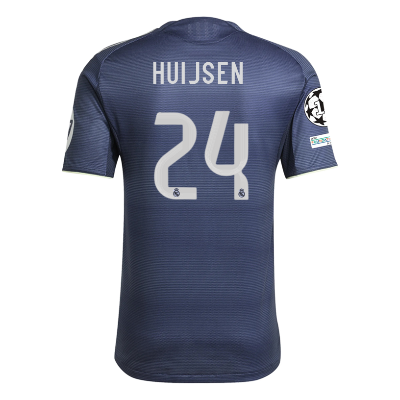 adidas Dean Huijsen Real Madrid Authentic Away Jersey 25/26 w/ Champions League Patches (Legend Ink