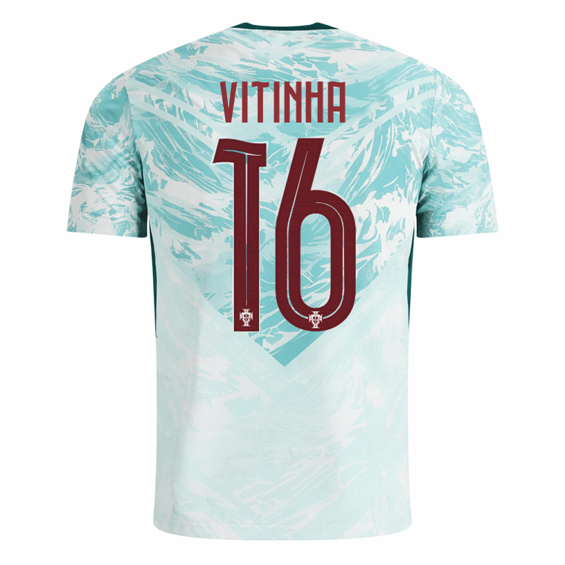 PUMA Men's Vitinha Portugal 2026 Authentic Match Away Jersey (White/Green Lagoon)