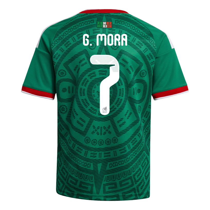 adidas Youth G. Mora Mexico 2026 Home World Cup Jersey (Bold Green)