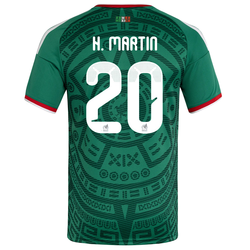 adidas Men's H. Martin Mexico Home 2026 World Cup Jersey (Bold Green)