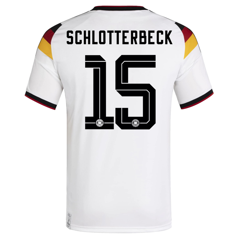 adidas Men's Schlotterbeck  Germany Home World Cup Jersey 2026 (White/Black)