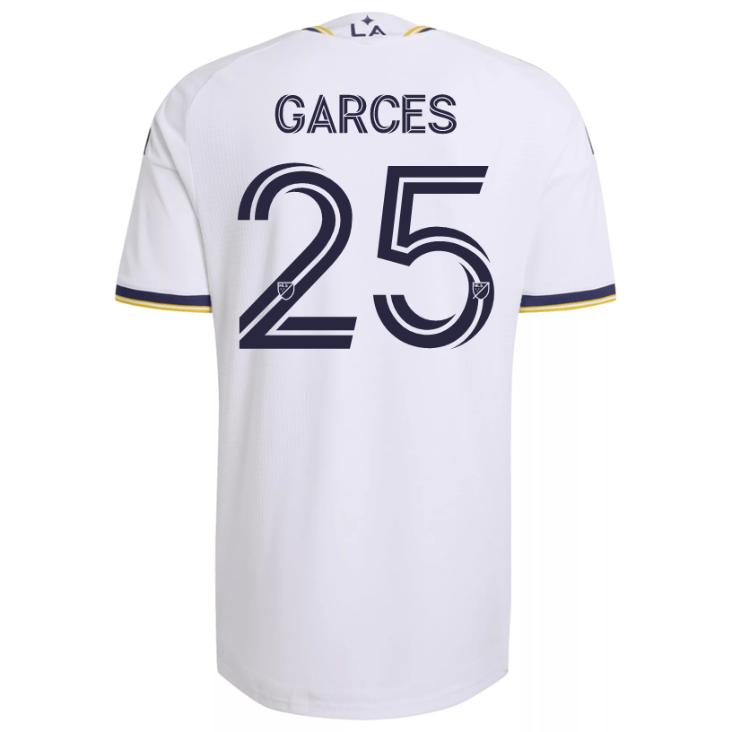 adidas Men's Garces LA Galaxy Authentic Match Home Jersey 26/27 (White)