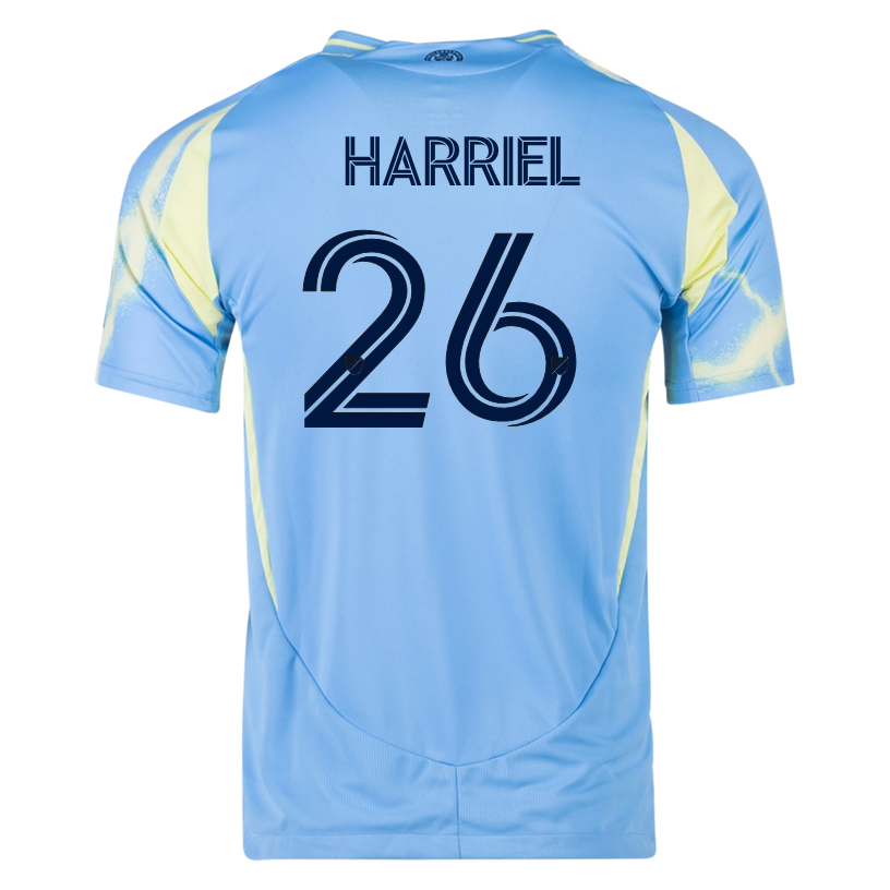 adidas Philadelphia Union Nathan Harriel Authentic Away Jersey 25/26 (Blue/Yellow)